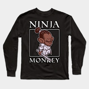 Ninja Monkey - Funny Ninja Warrior - Shinobi Long Sleeve T-Shirt